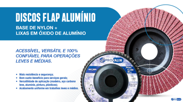 folder Disco Flap Alumínio - Nylon + Óxido de Alumínio